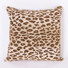 Pair of Leopard Print Decorative Pillows, Priced Individually
