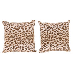 Pair of Leopard Print Decorative Pillows, Priced Individually