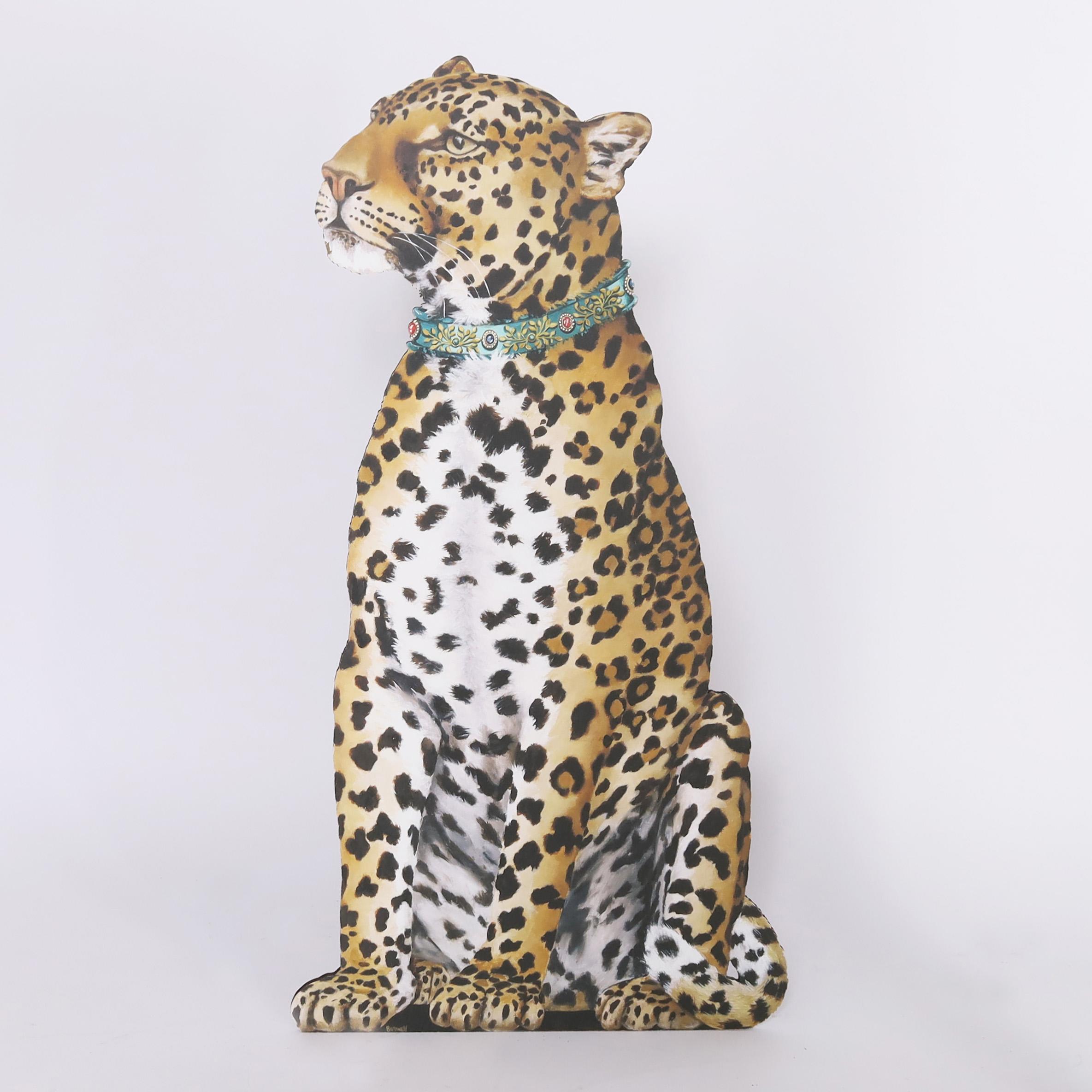 Paar Leopardenholz-Silhouetten von Katherine Barnell im Zustand „Gut“ im Angebot in Palm Beach, FL