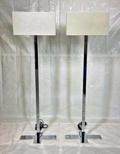 Coppia di lampade da terra cromate "Leukon CL2" di Antonio Citterio per B&B Italia