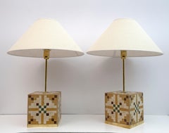 Pair of Liberty Era Italian Cementite Table Lamps