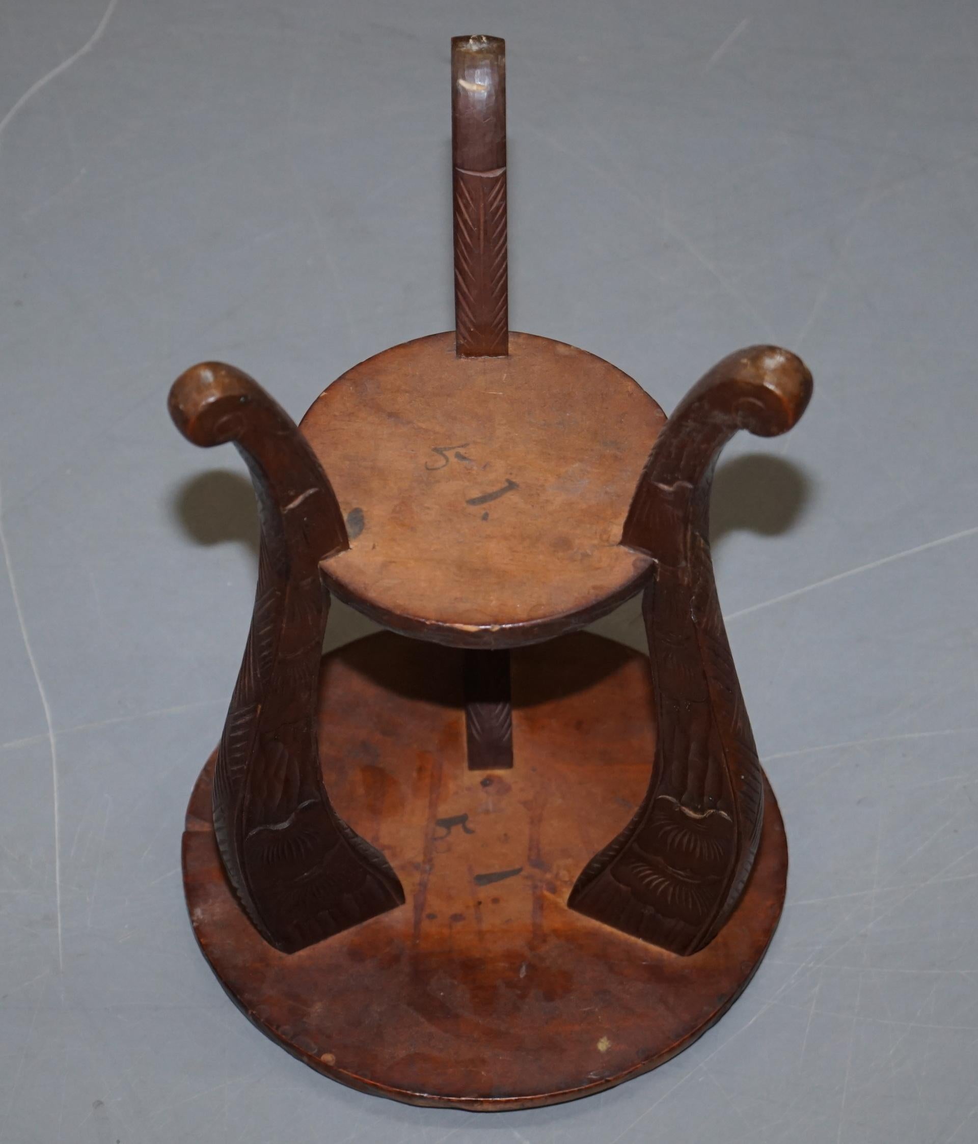 Pair of Liberty's London Three Monkey Hear See Speak No Evil Carved Side Tables In Good Condition In West Sussex, Pulborough