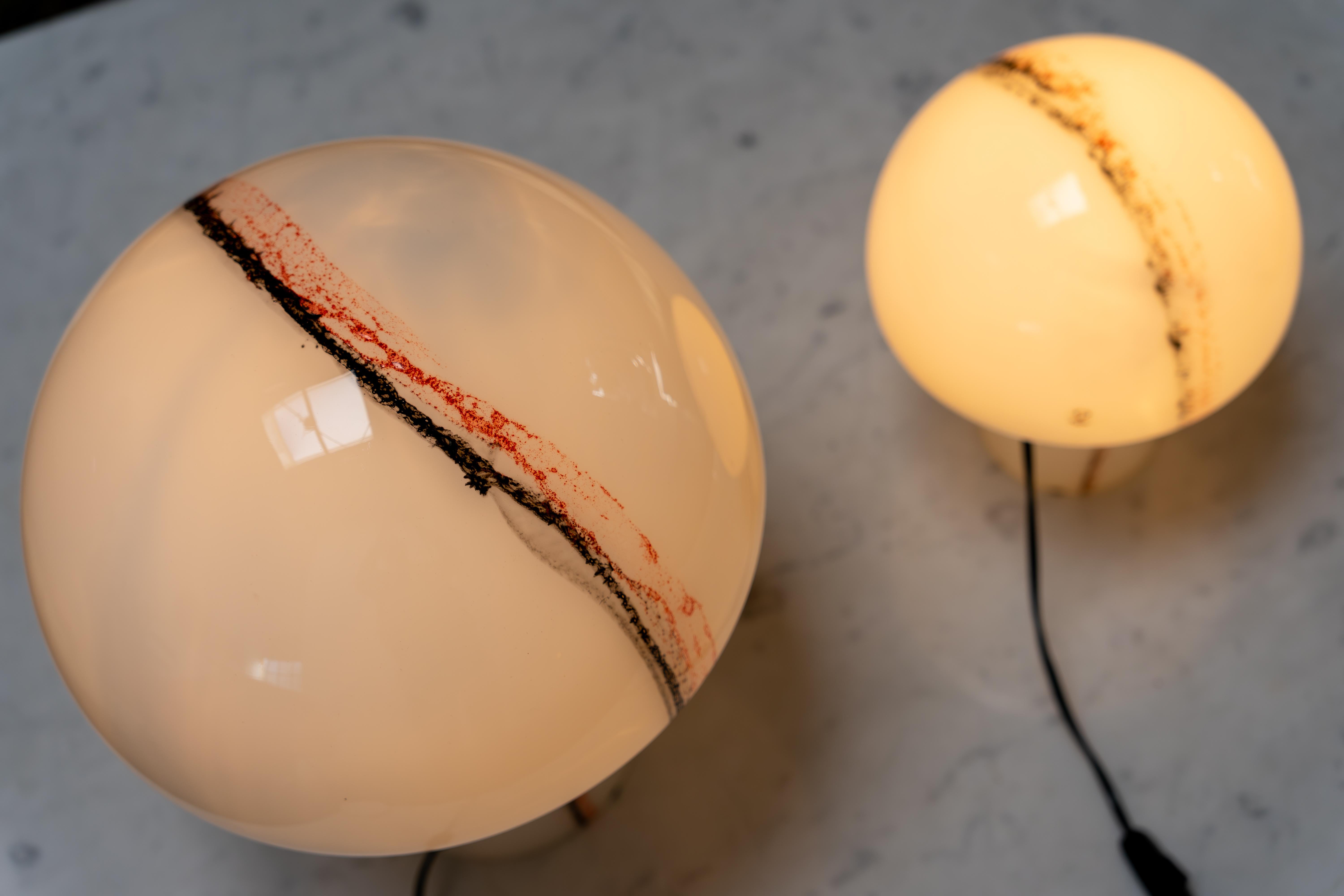 Paire de lampes de table 'Lido' en verre Peill & Putzler, Allemagne, années 1970 en vente 5