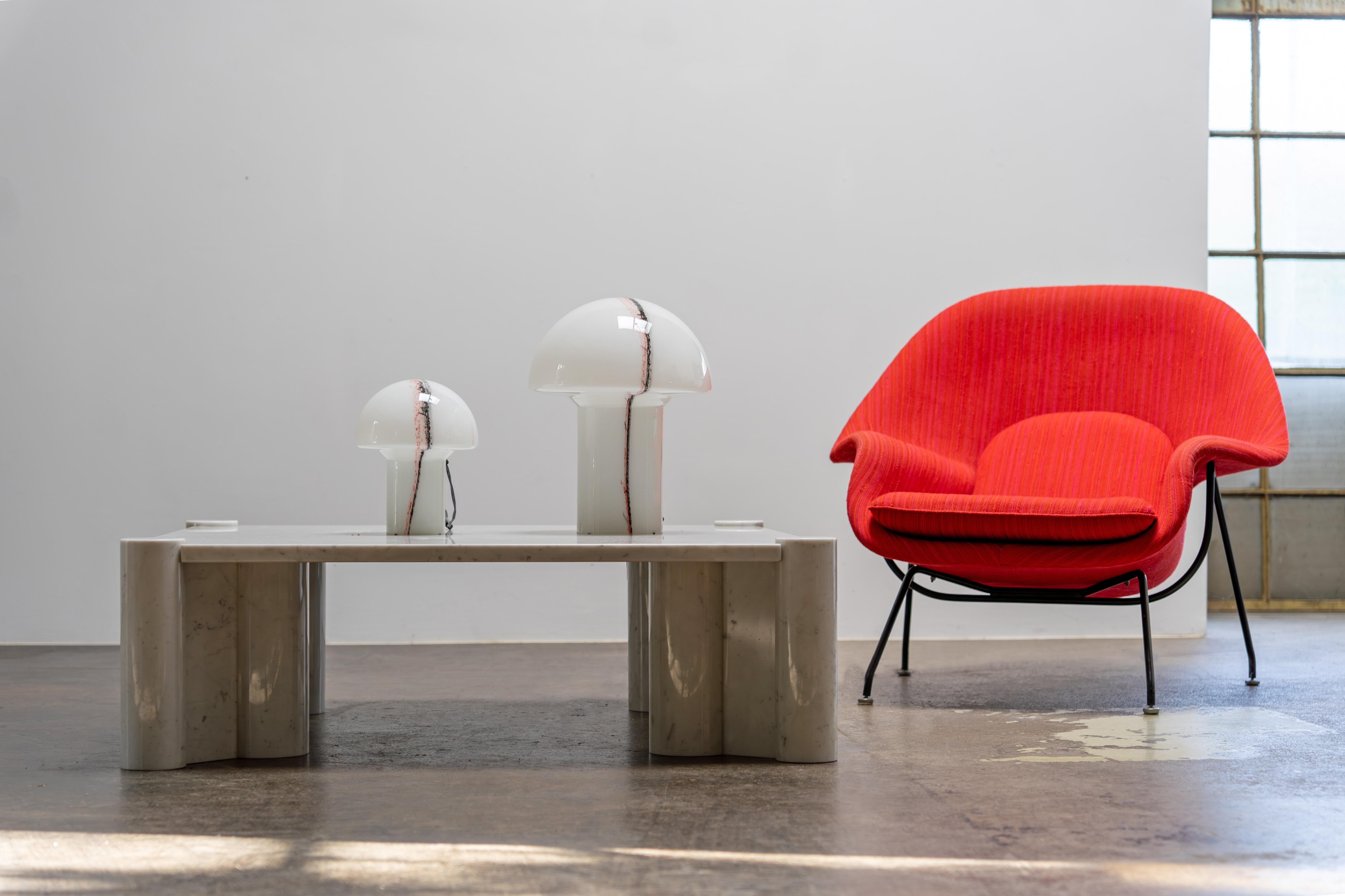 Mid-Century Modern Paire de lampes de table 'Lido' en verre Peill & Putzler, Allemagne, années 1970 en vente