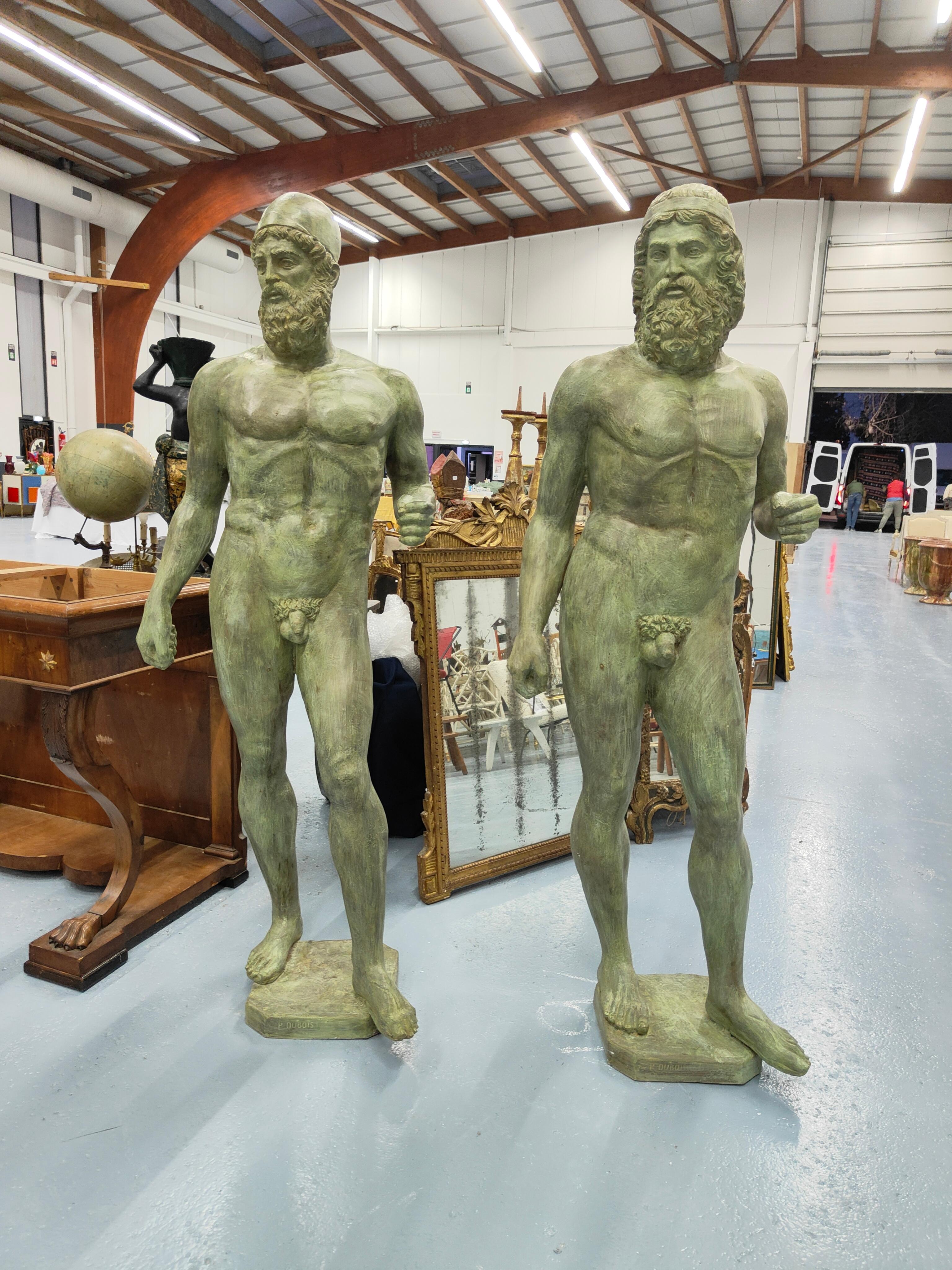 Pair of Life-size Bronze Sculptures of the Riace Warriors 200 CM For Sale 6