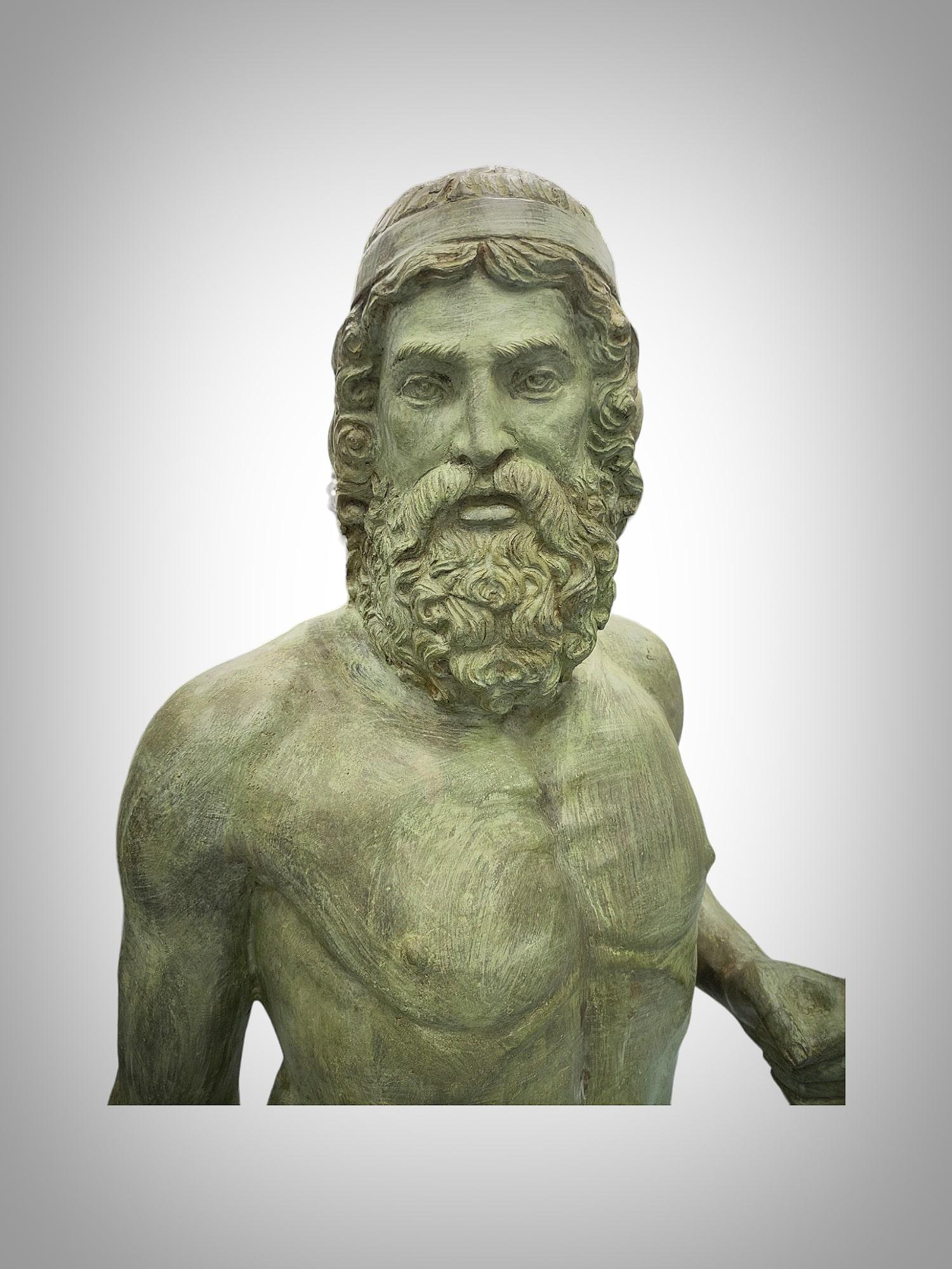 Pareja de esculturas de bronce de tamaño natural de los Guerreros de Riace 200 CM Bronce