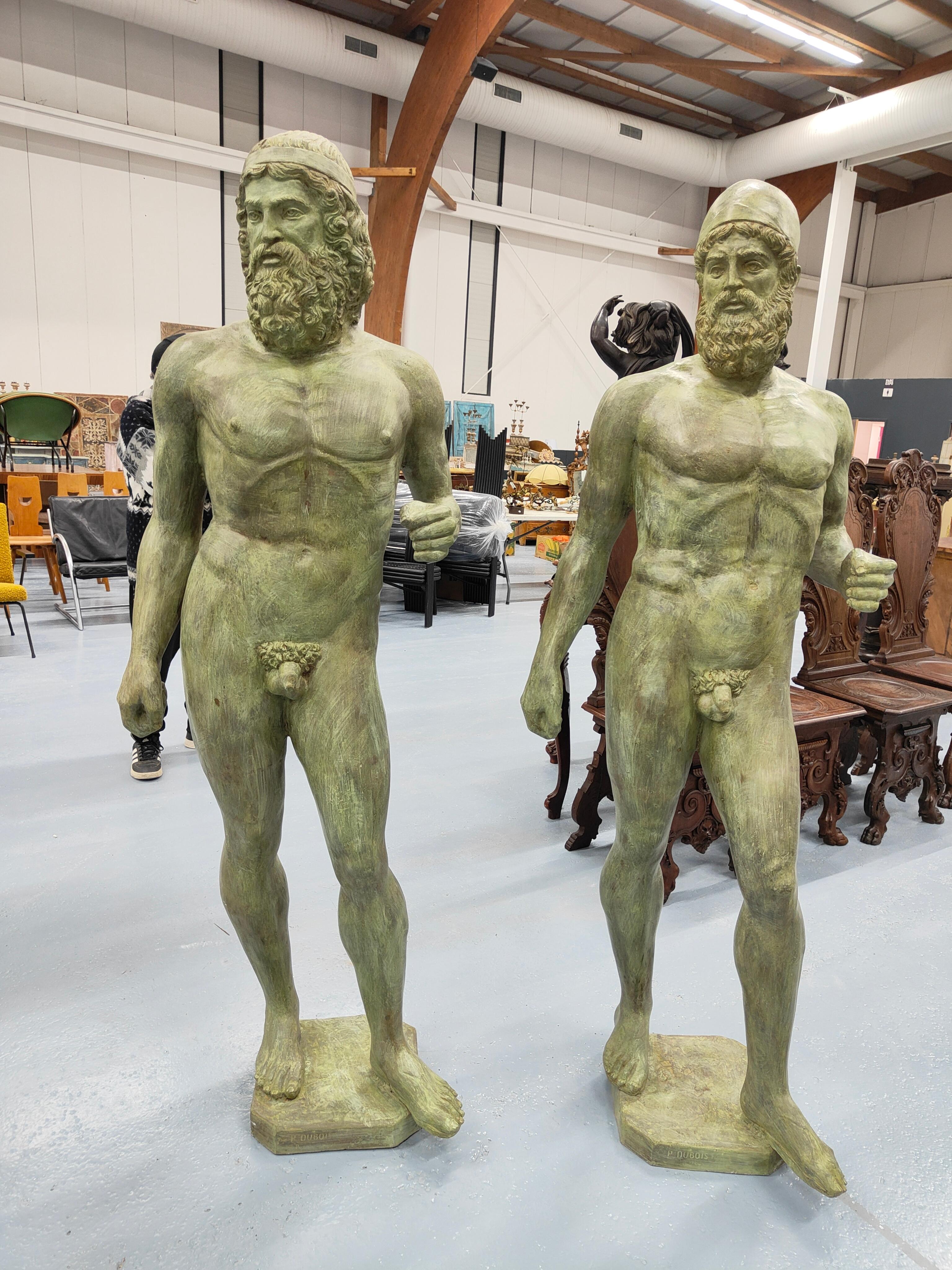 Pair of Life-size Bronze Sculptures of the Riace Warriors 200 CM For Sale 4