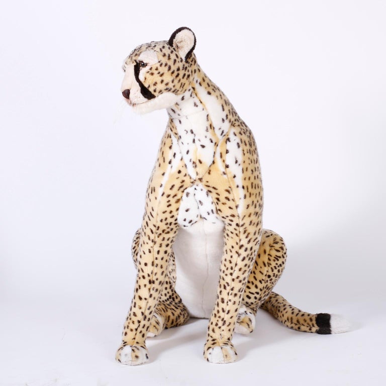 Pair of Life Size Cheetah Stuffed Animals at 1stDibs