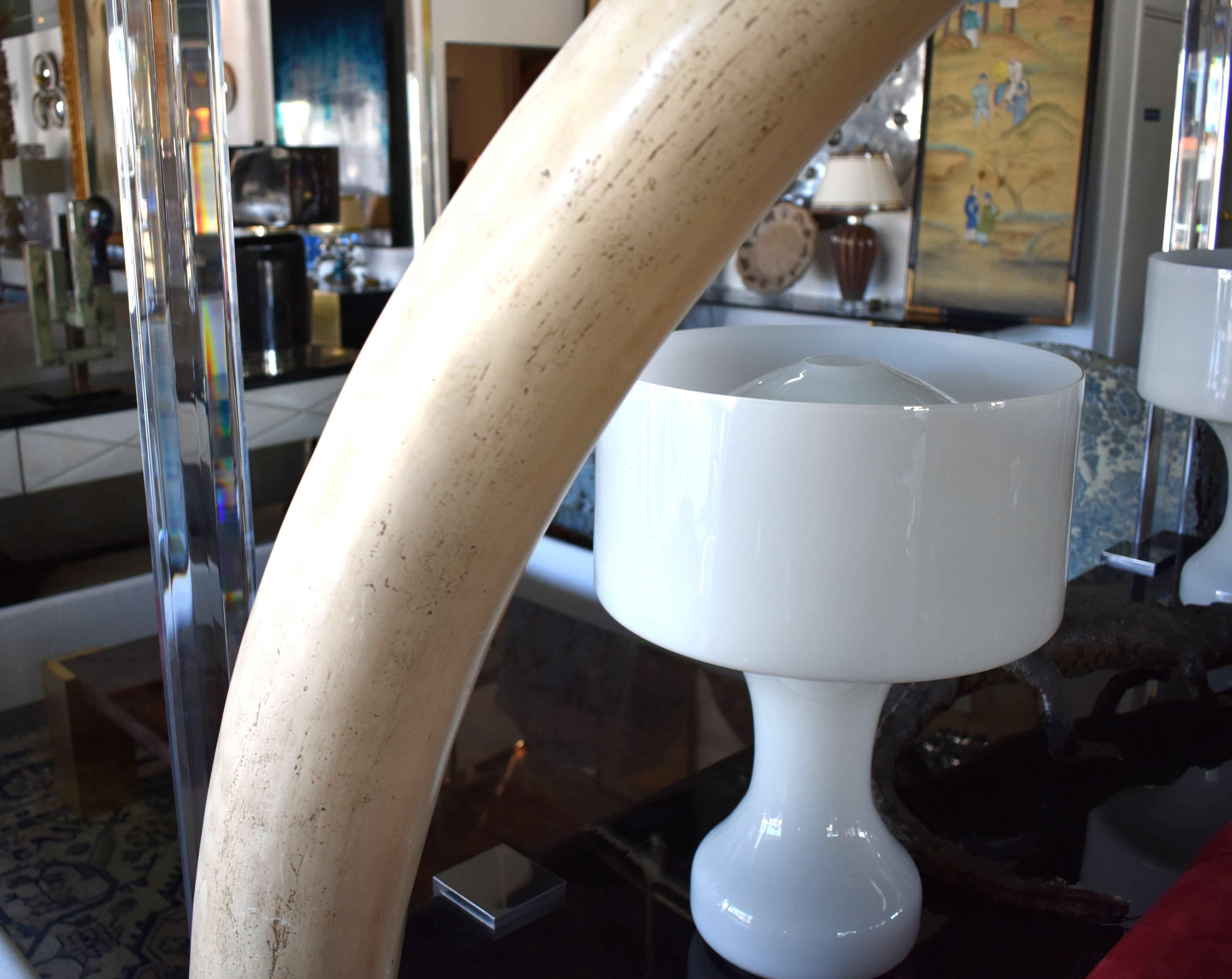 Pair of Life-Size Faux Elephant Tusks For Sale 1