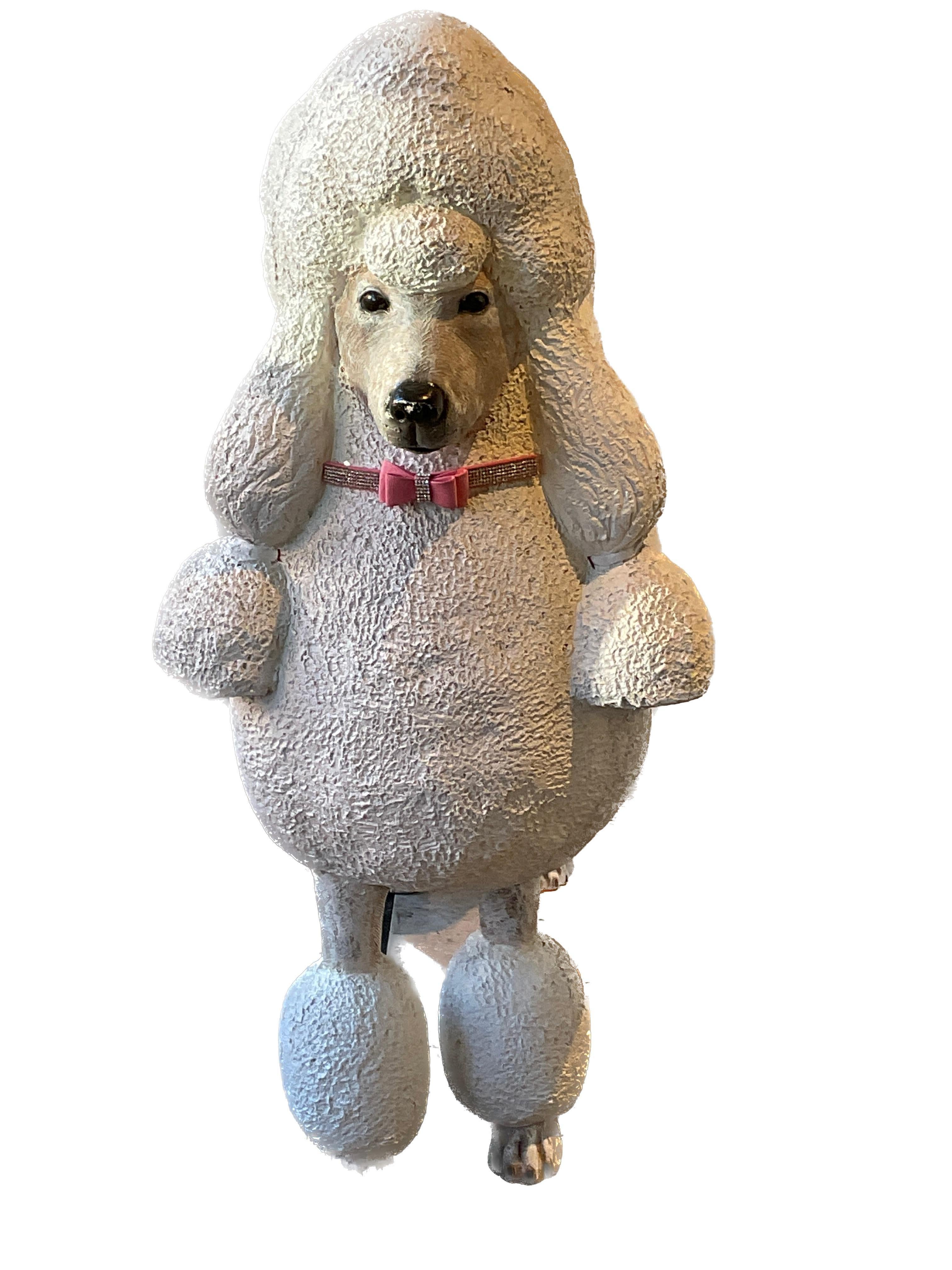Contemporary Pair of Life Size Fiberglass French Poodles For Sale