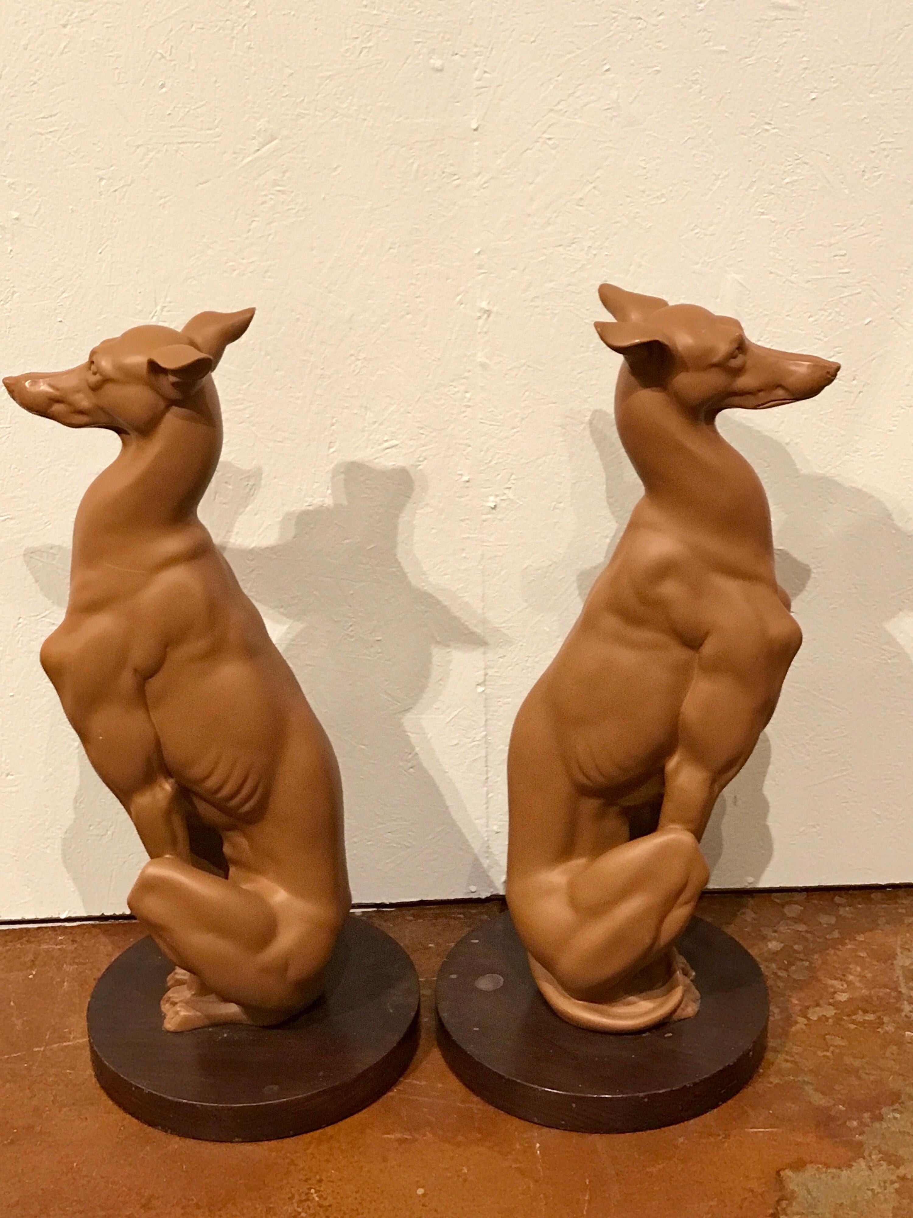 French Pair of Lifesize Whippets For Sale