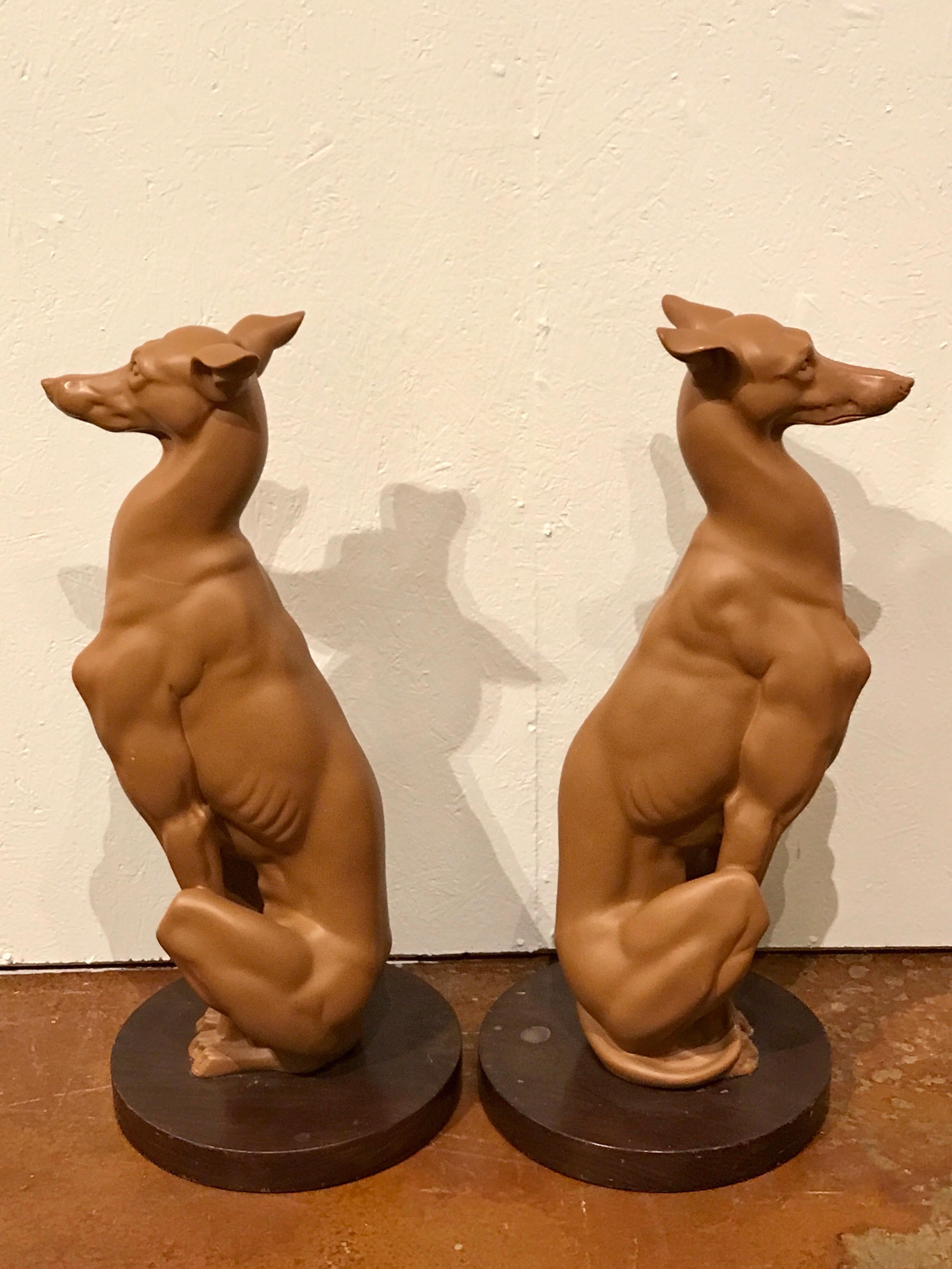 Pair of Lifesize Whippets In Good Condition For Sale In Atlanta, GA