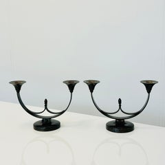 Pair of Light Bronze Candle Holders by Just Andersen, 1930s, Denmark