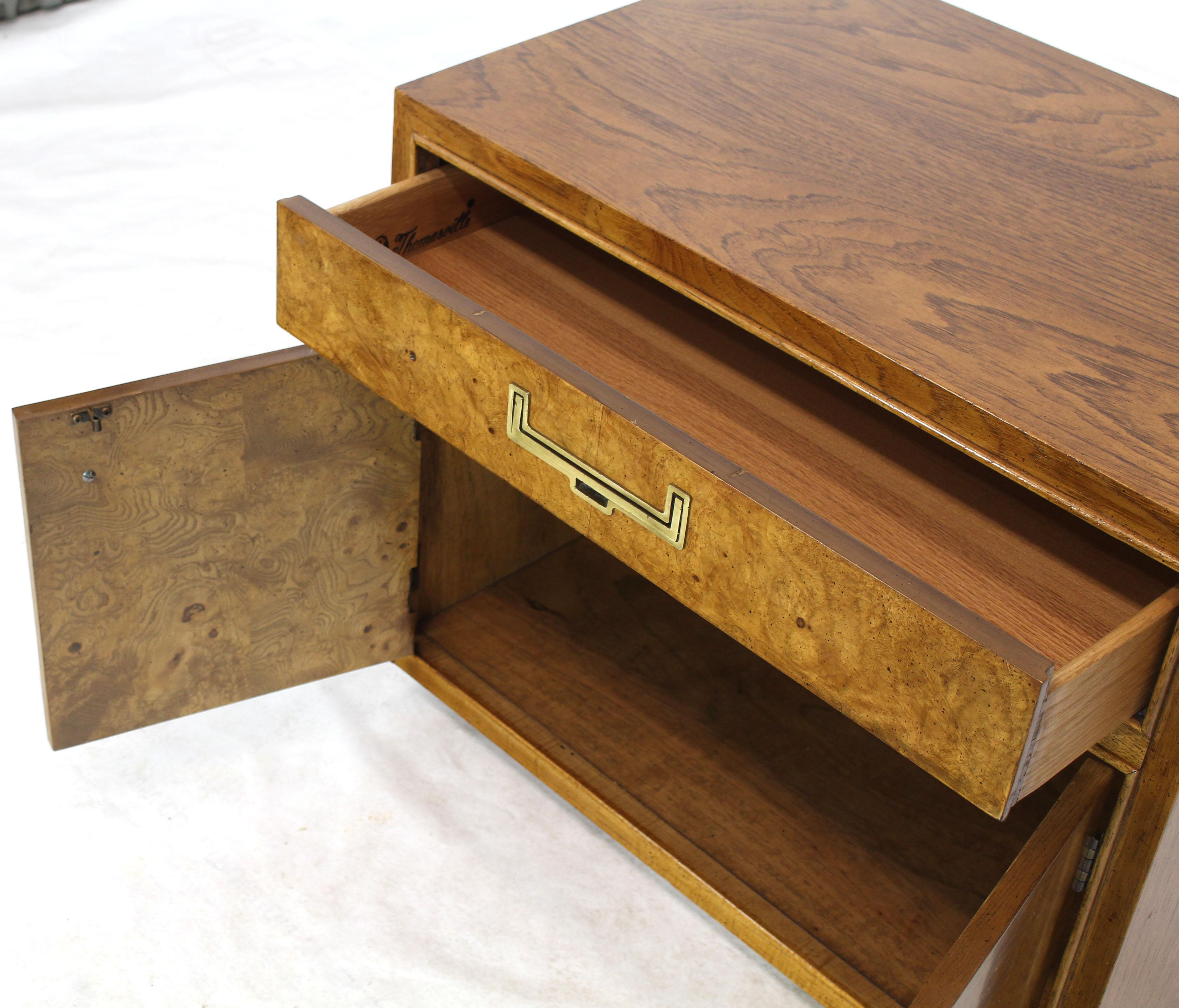 burl wood nightstand