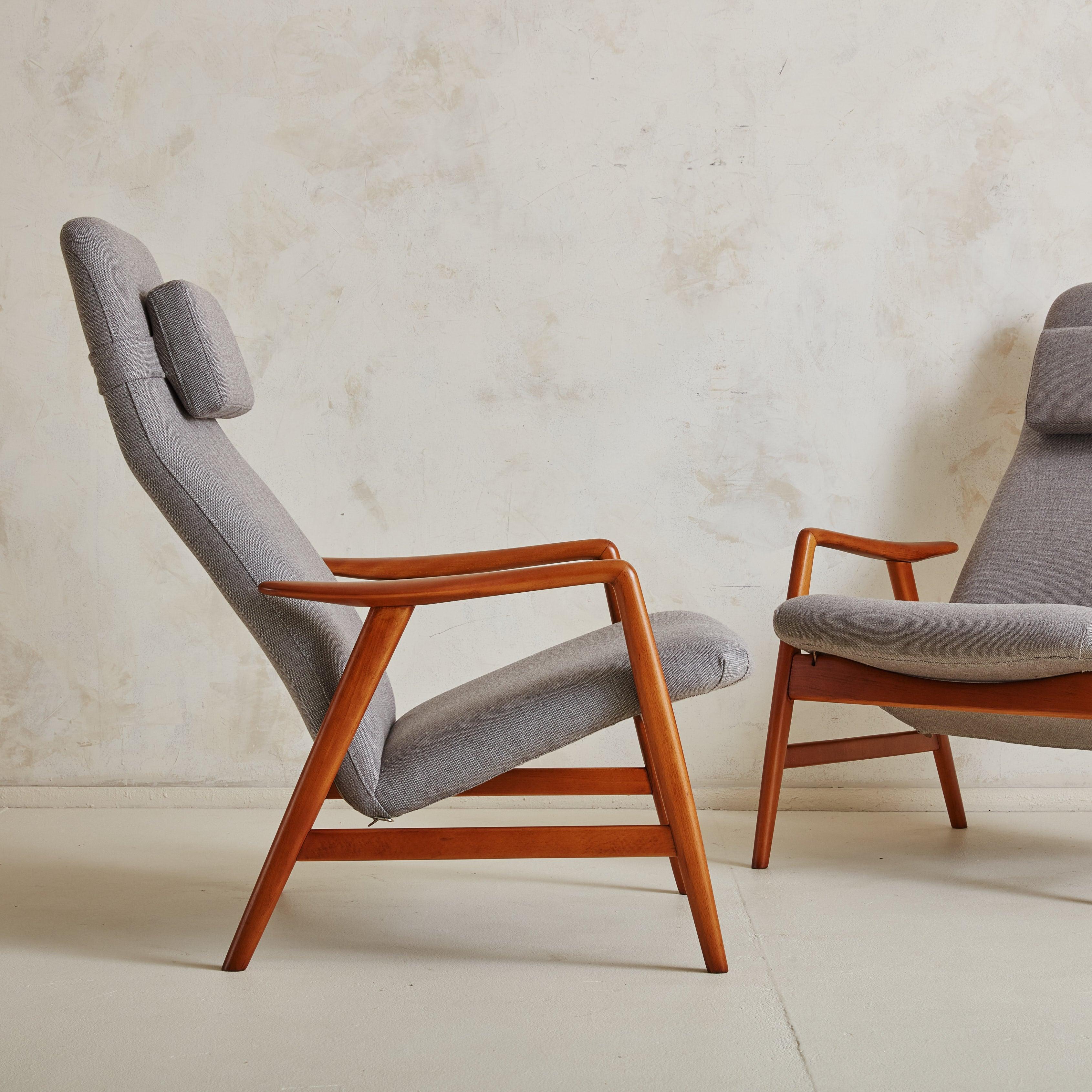 Paar hellgraue Loungesessel + Ottomane von Alf Svensson für Fritz Hansen im Angebot 2