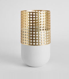 Pair of Light Grey Mia Tall Vases by Mason Editions