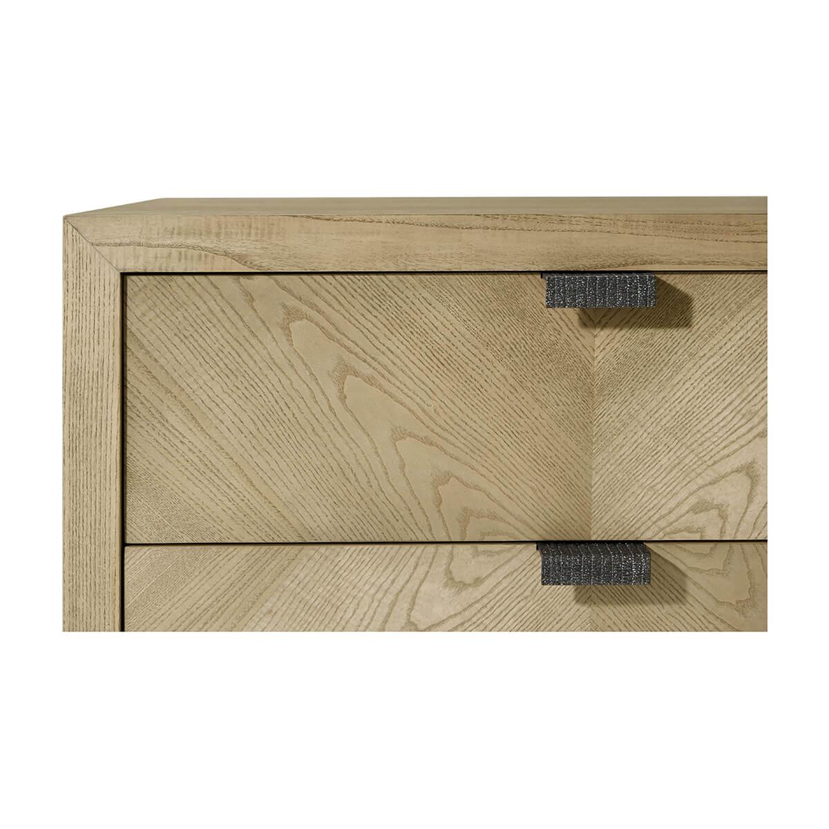 Pair of Light Modern Three Drawer Nightstand For Sale 1
