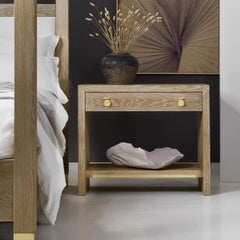 Pair of Light Oak Modern Nightstands