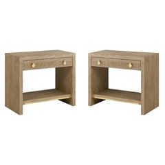 Coppia di comodini moderni in Oak Light