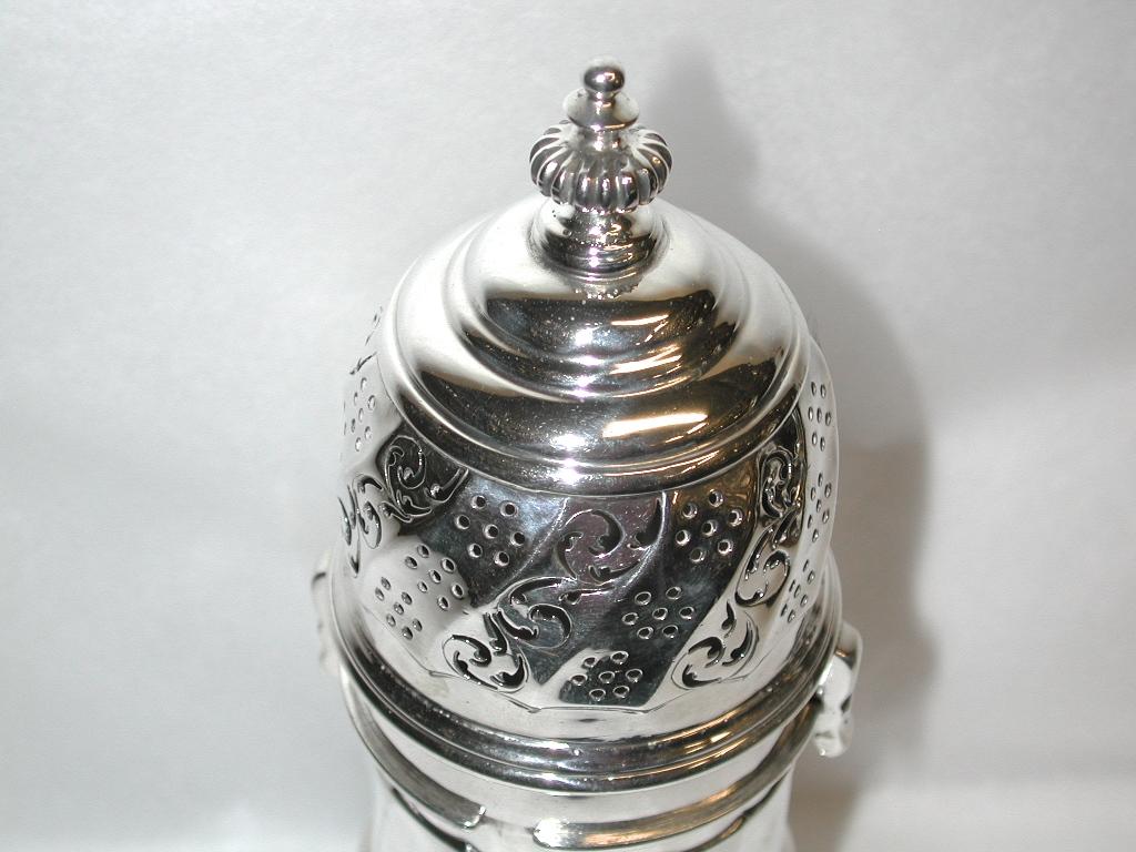 Queen Anne Pair of Lighthouse Shaped Silver Sugar Casters, 1914