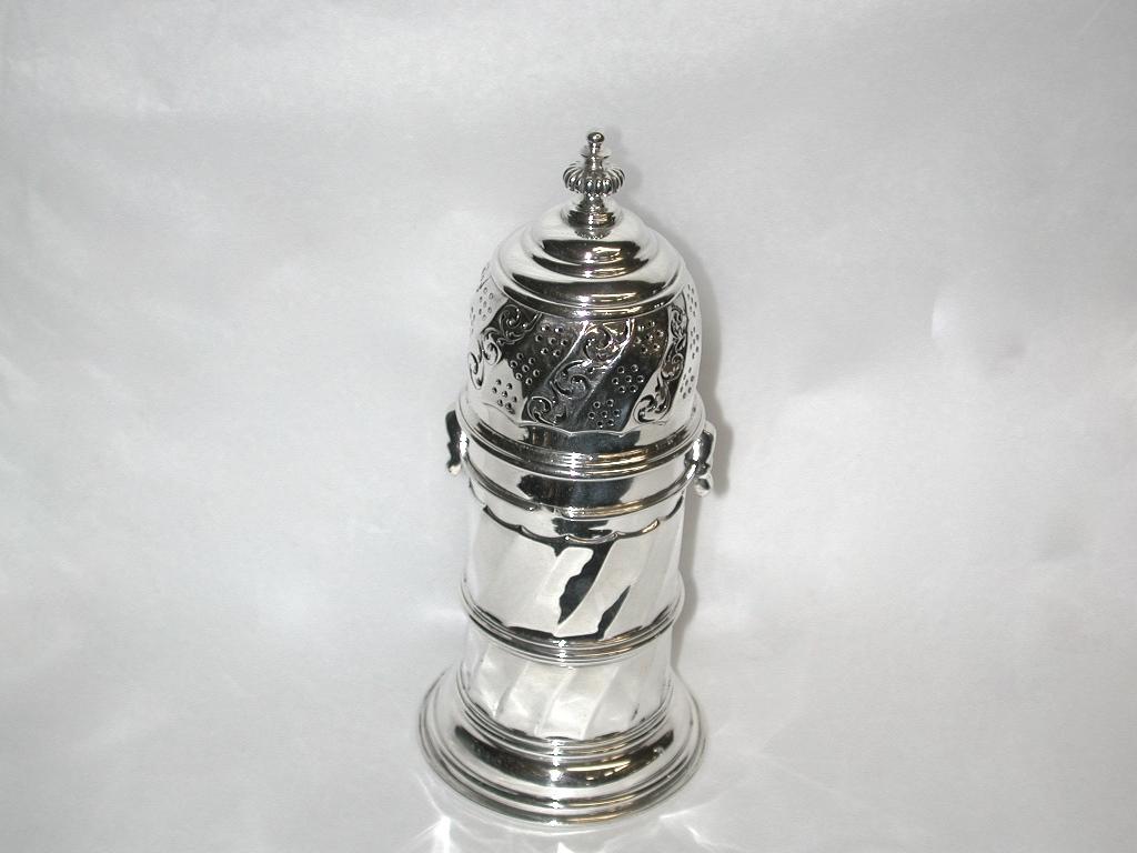 Sterling Silver Pair of Lighthouse Shaped Silver Sugar Casters, 1914