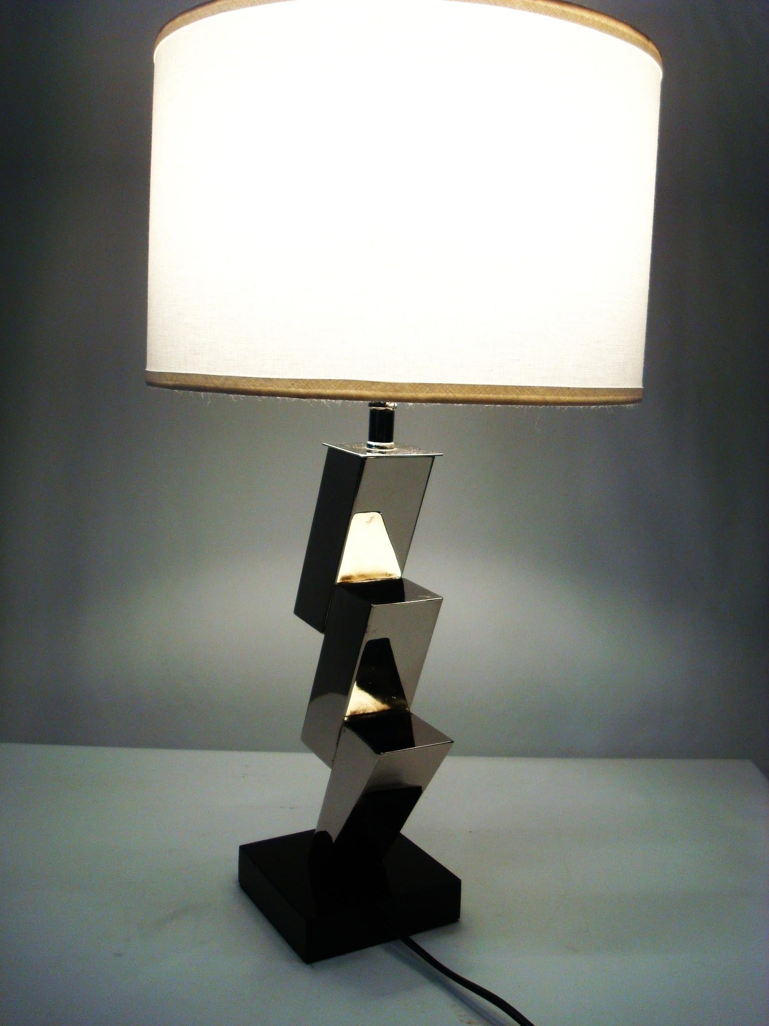 Pair of Lightning Art Deco Desny Style Table Lamps French 1930's For Sale 8