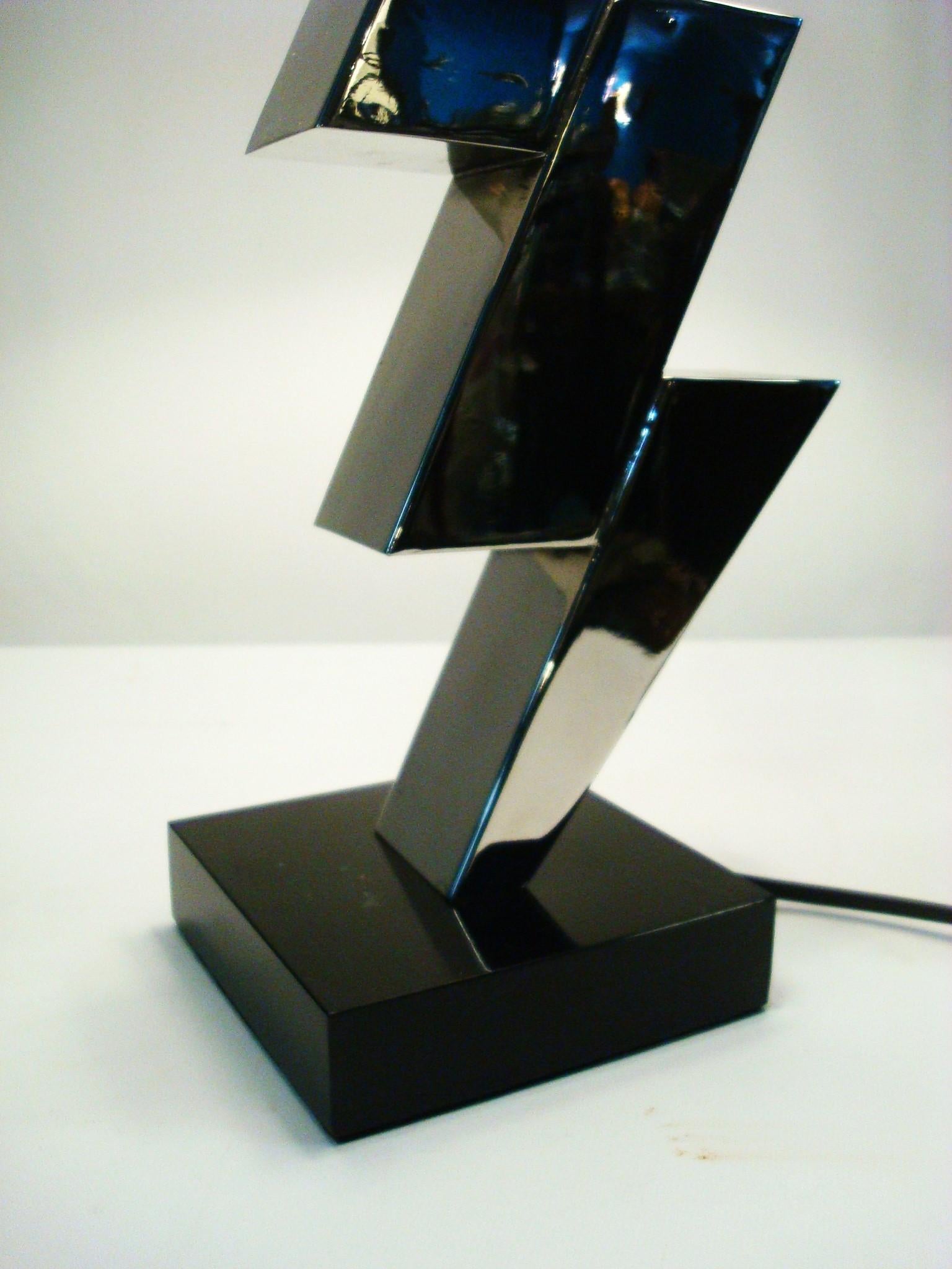 Pair of Lightning Art Deco Desny Style Table Lamps French 1930's For Sale 10