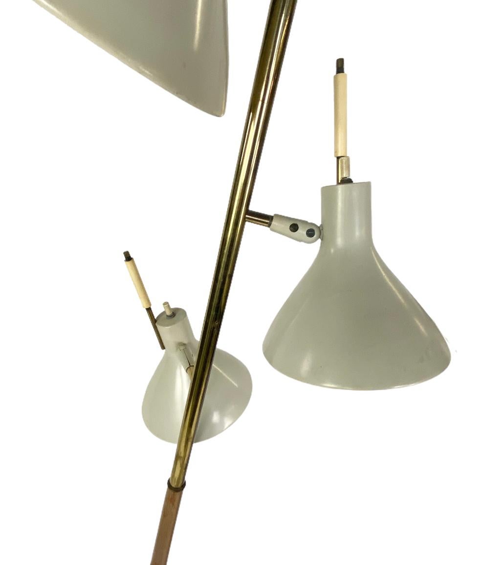 Pair of Lightolier Floor Lamps with Pivoting Shades designed by Thomas Moser 2