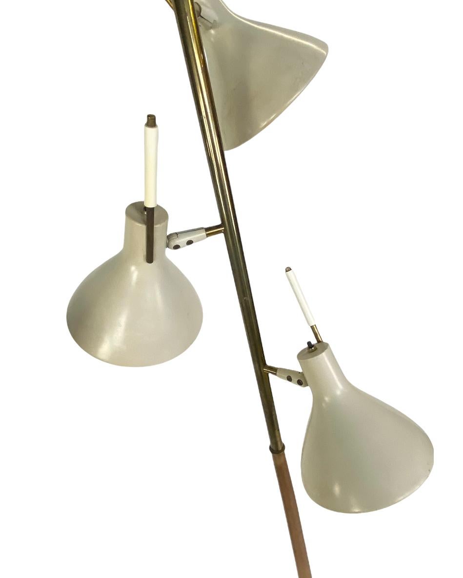 Pair of Lightolier Floor Lamps with Pivoting Shades designed by Thomas Moser 3