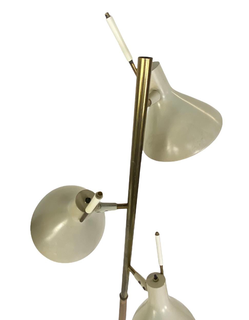 Pair of Lightolier Floor Lamps with Pivoting Shades designed by Thomas Moser 4