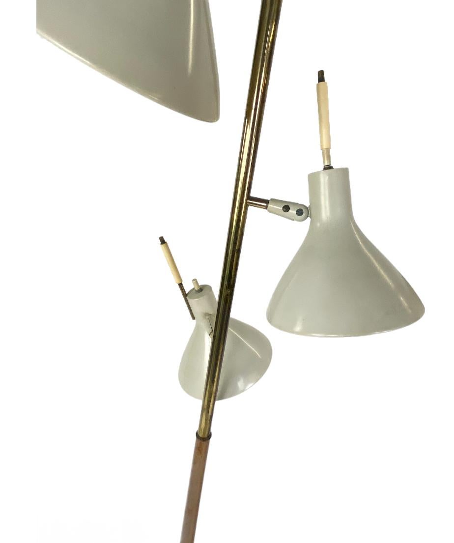 Pair of Lightolier Floor Lamps with Pivoting Shades designed by Thomas Moser 5