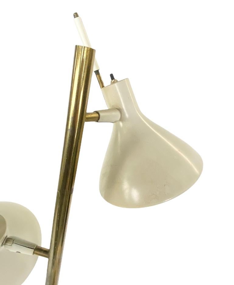 20th Century Pair of Lightolier Floor Lamps with Pivoting Shades designed by Thomas Moser