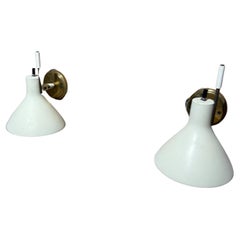 Pair of Lightolier Wall Sconces Mid Century Modern