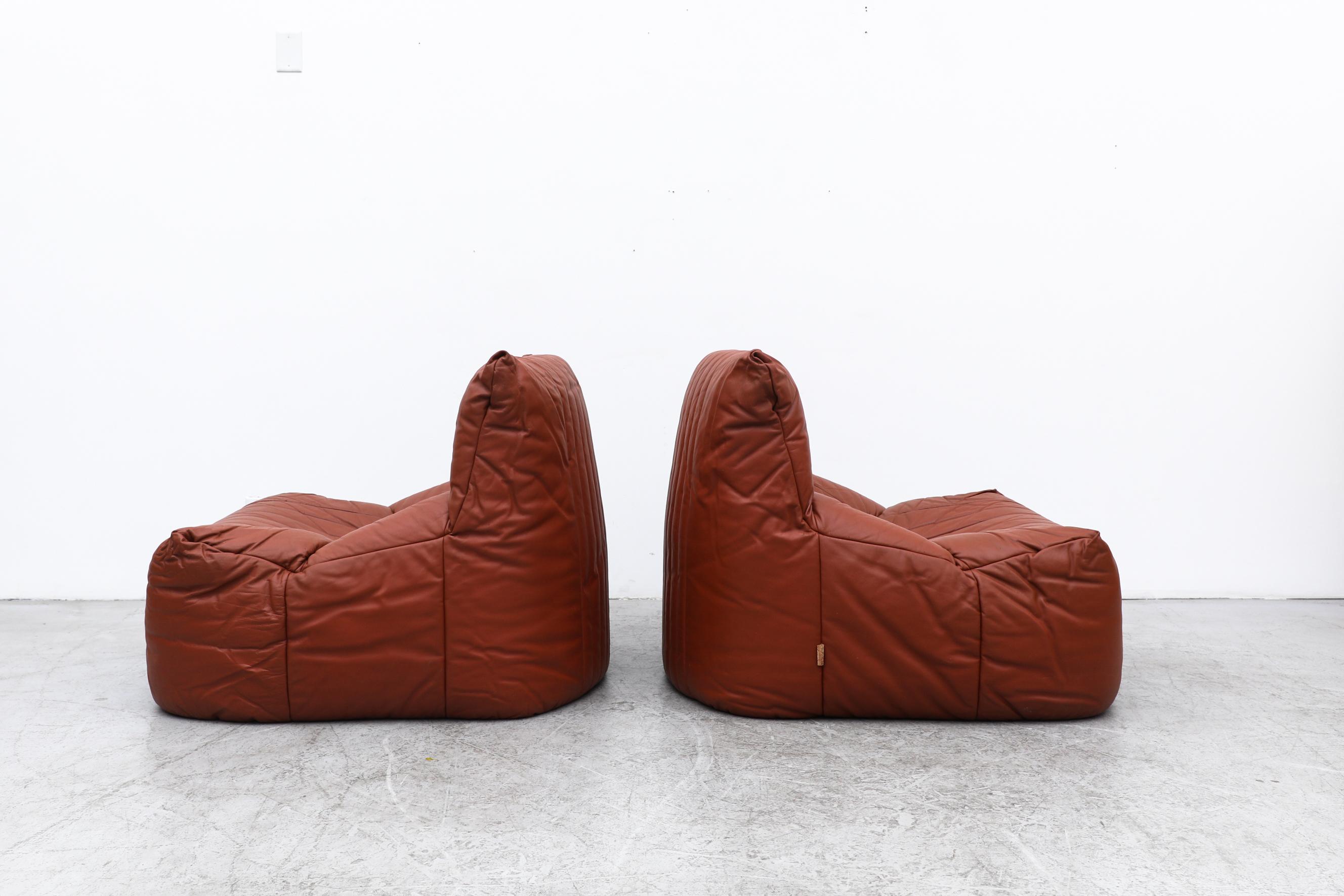 Mid-Century Modern Pair of Ligne Roset 'Aralia' Lounge Chairs by Michel Ducaroy