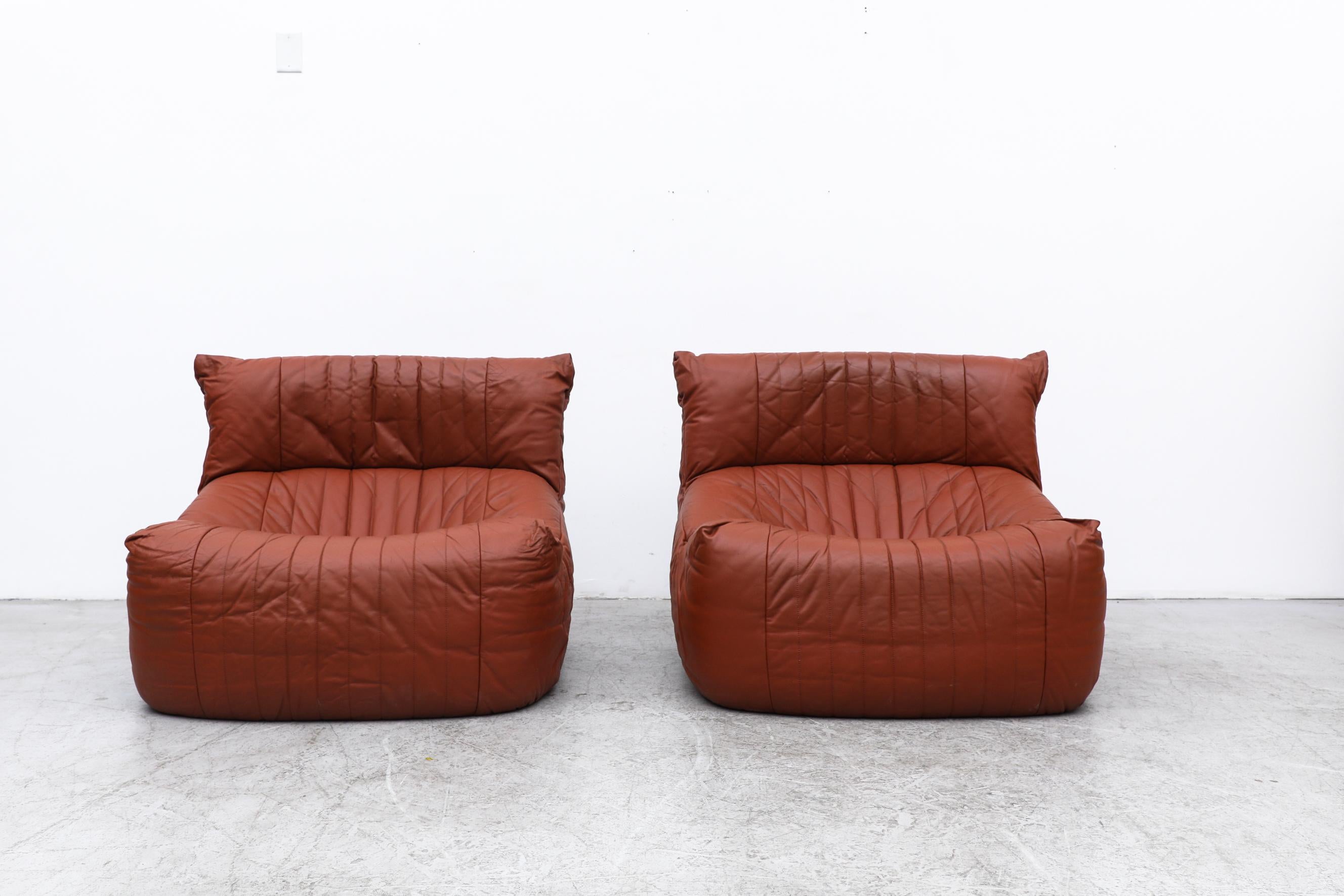 French Pair of Ligne Roset 'Aralia' Lounge Chairs by Michel Ducaroy