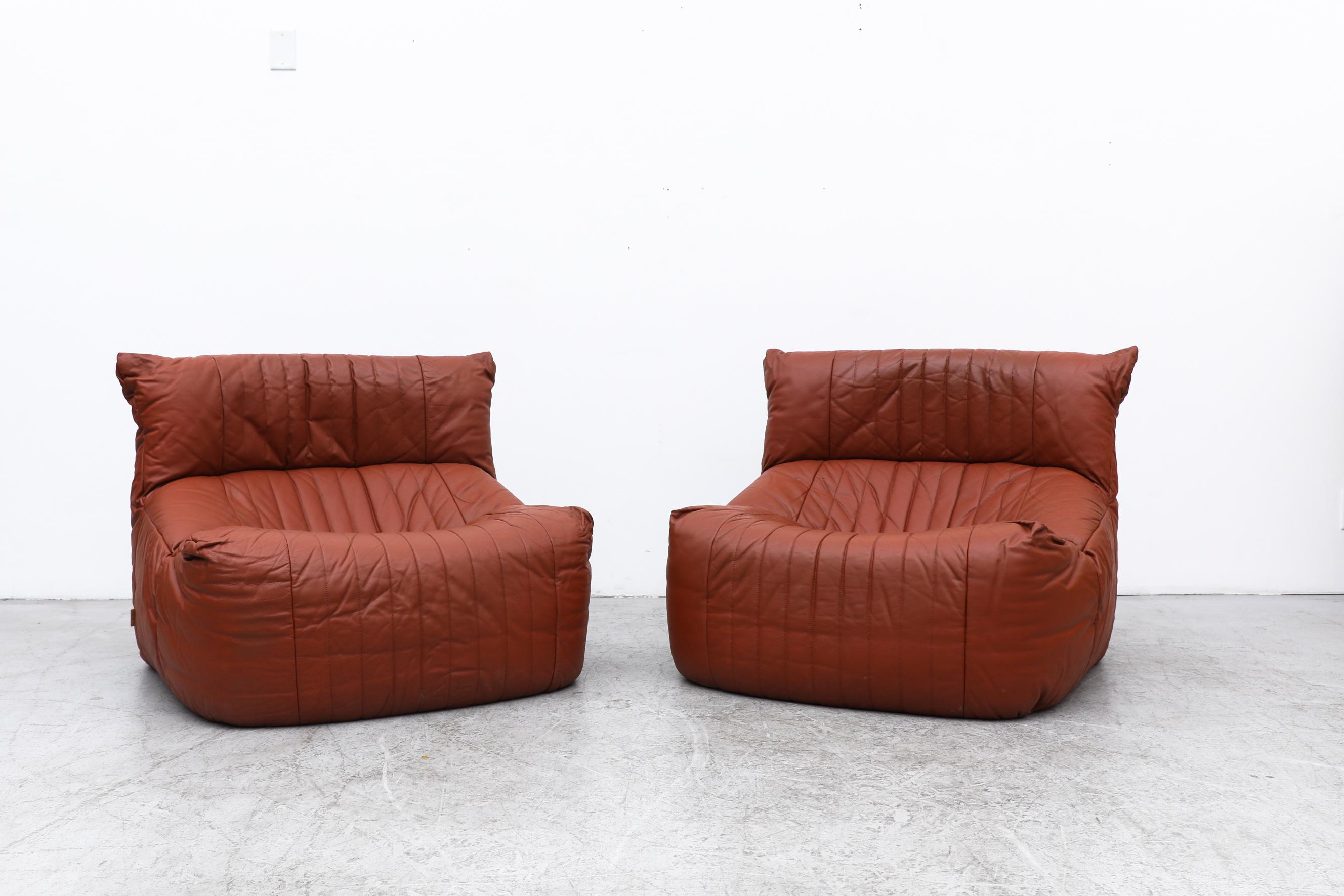 Pair of Ligne Roset 'Aralia' Lounge Chairs by Michel Ducaroy In Good Condition In Los Angeles, CA