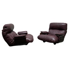 Pair of Ligne Roset 'Marsala' Lounge Chairs by Michel Ducaroy, France 1980s