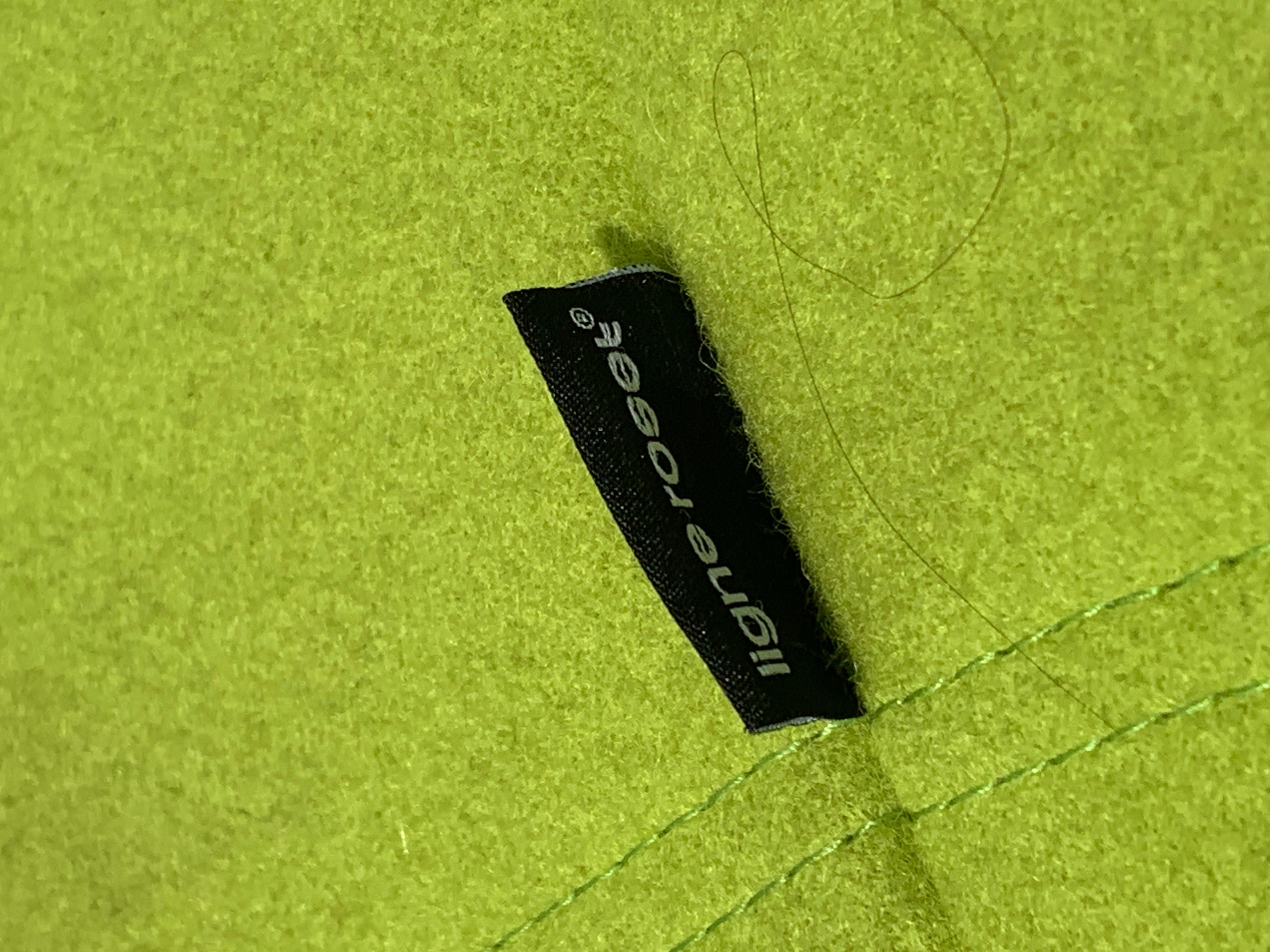 Pair of Ligne Roset Togo Chaise Lounges in Chartreuse Felt by Michel Ducaroy In Good Condition In Danville, CA