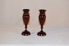 Pair of Lignum Vitae Vases, circa 1900