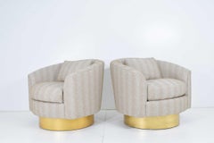 Pair of Like New Bernhardt Swivel Lounge Chairs
