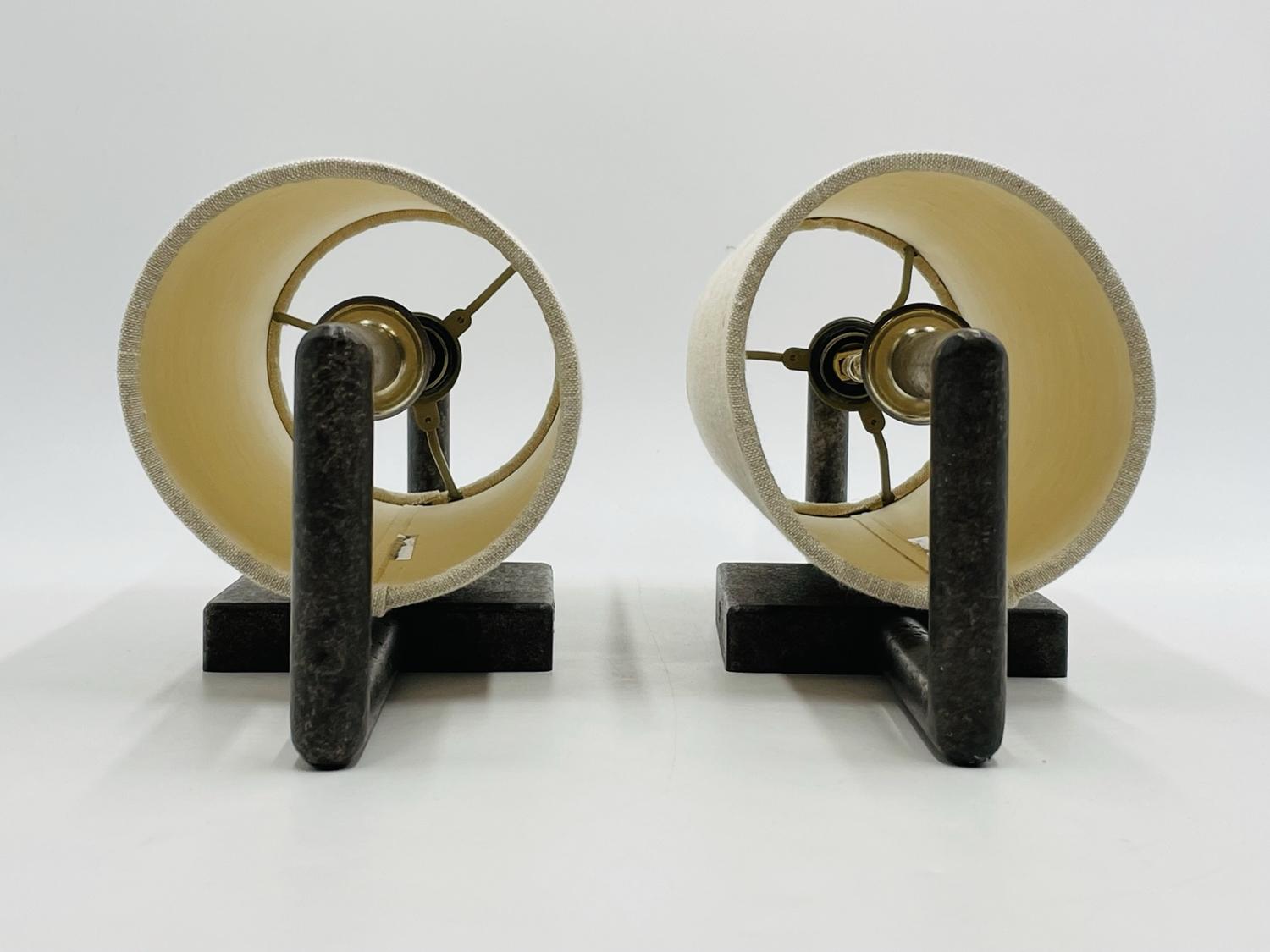 Metal Pair of Lille Wall Lights/Sconces by Porta Romana
