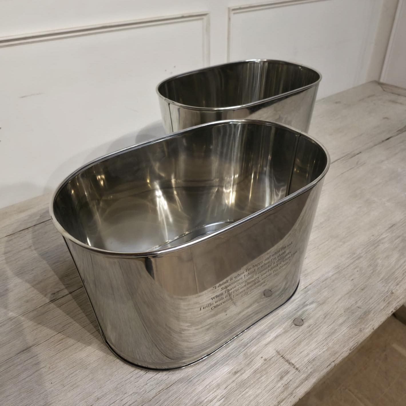 French Pair of 'Lily Bollinger' Champagne Buckets For Sale