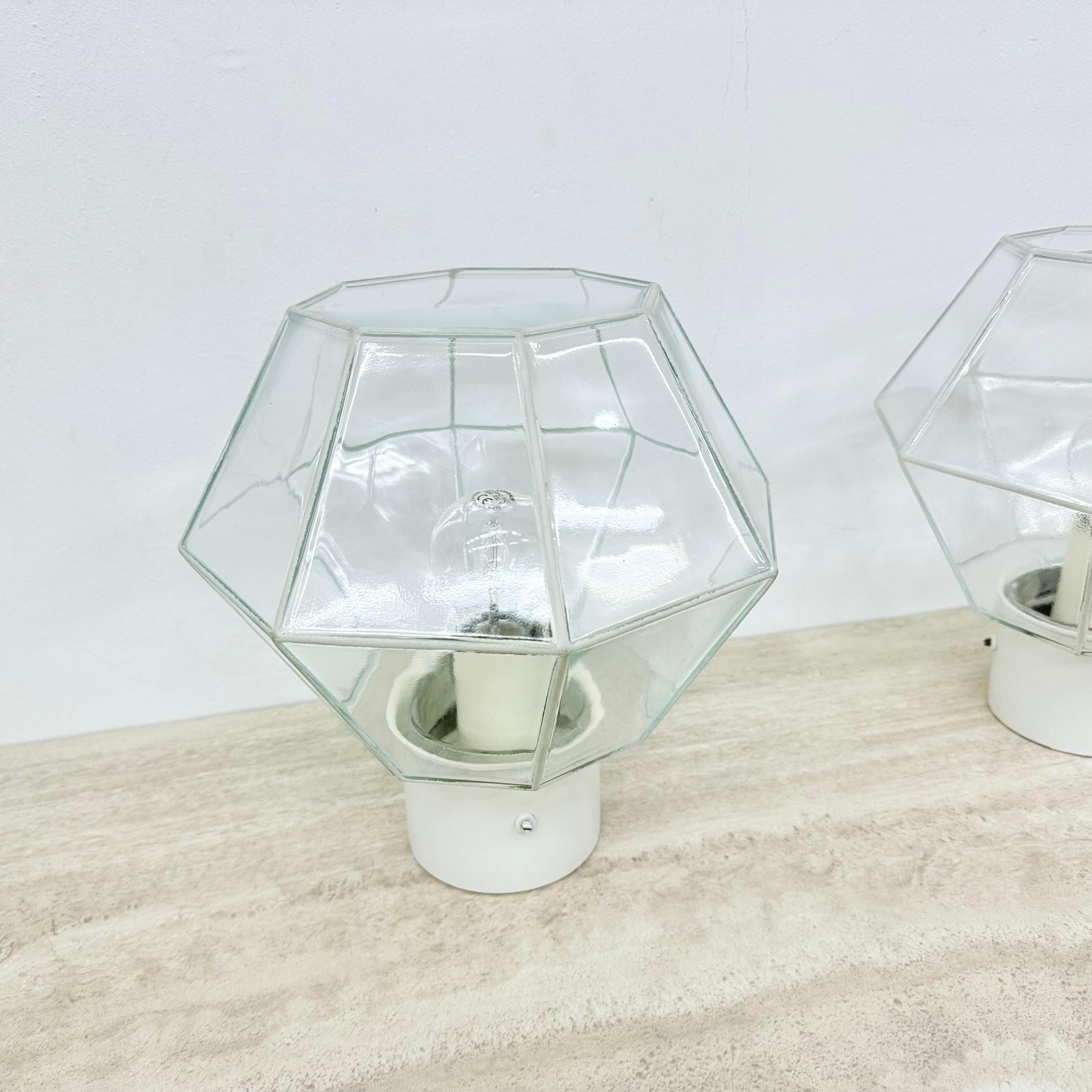 Paire de plafonniers à encastrer Glashütte Limburg , années 1970 en vente 4