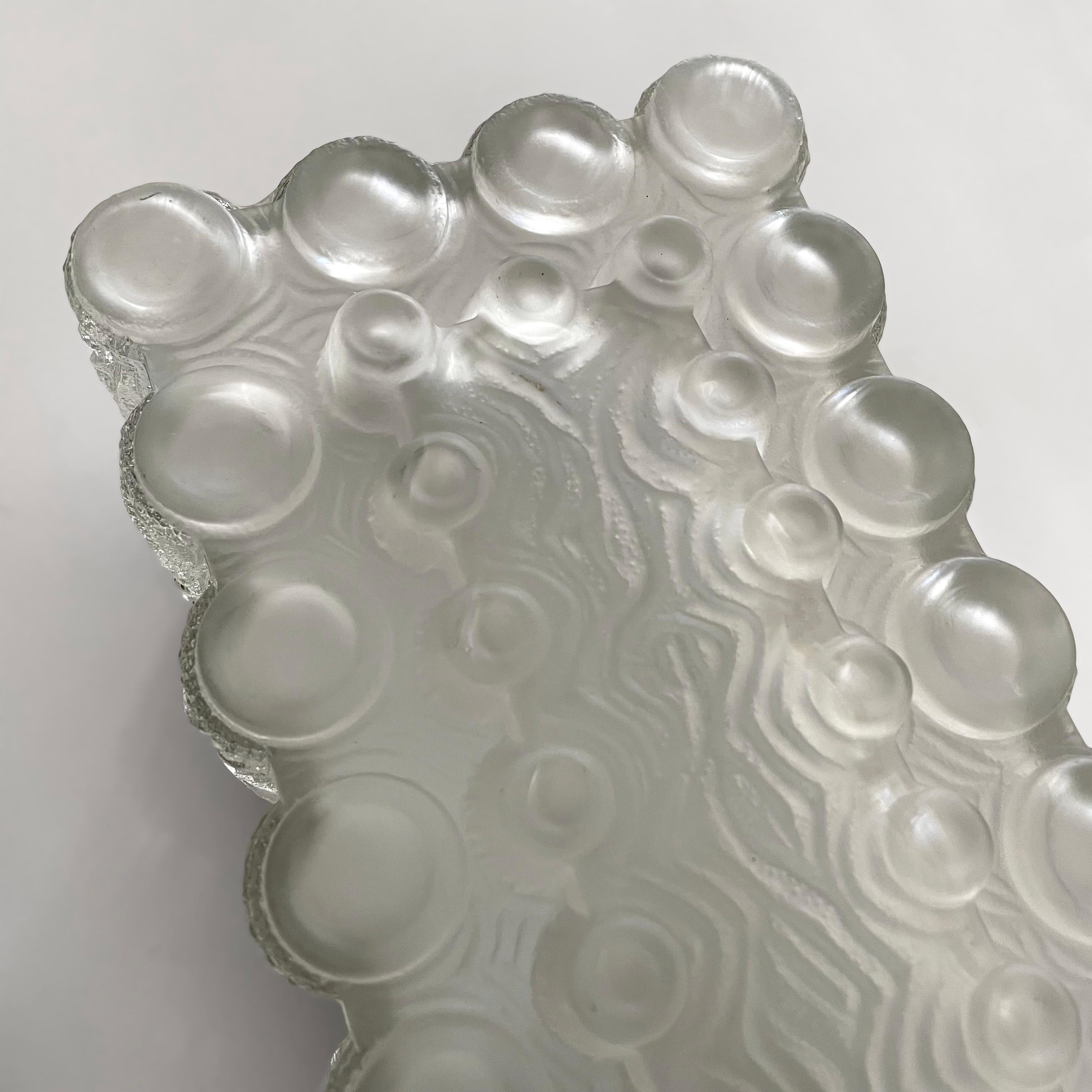 Paire d'appliques à bulles en verre glacé texturé Limburg en vente 5