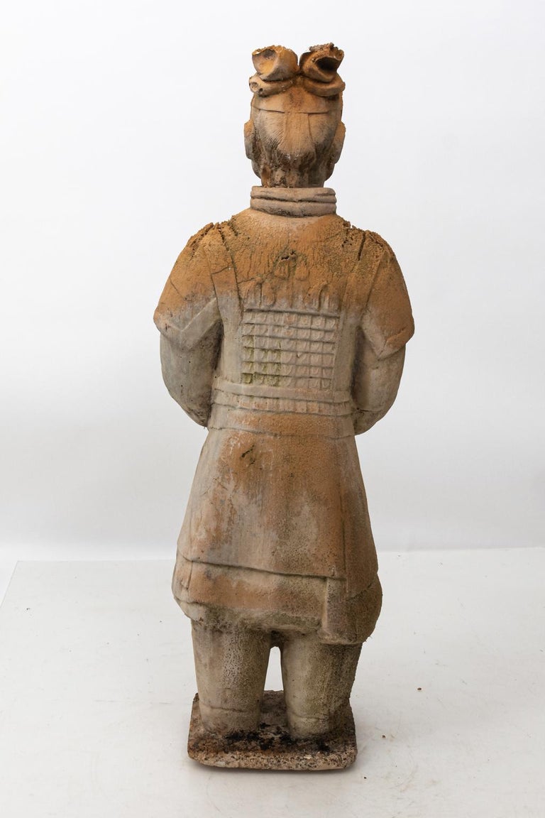 Pair of Limestone Japanese Warrior Statues at 1stDibs japanese soldier statues, japanese