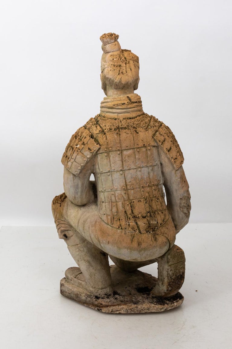 Pair of Limestone Japanese Warrior Statues at 1stDibs japanese