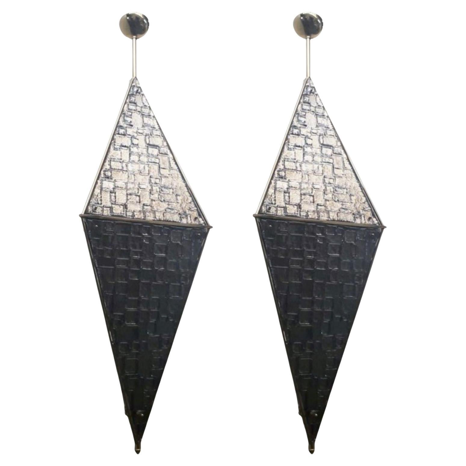 Pair of Limited Edition Luxor Lanterns Designed by Gianluca Fontana Italy 2000's