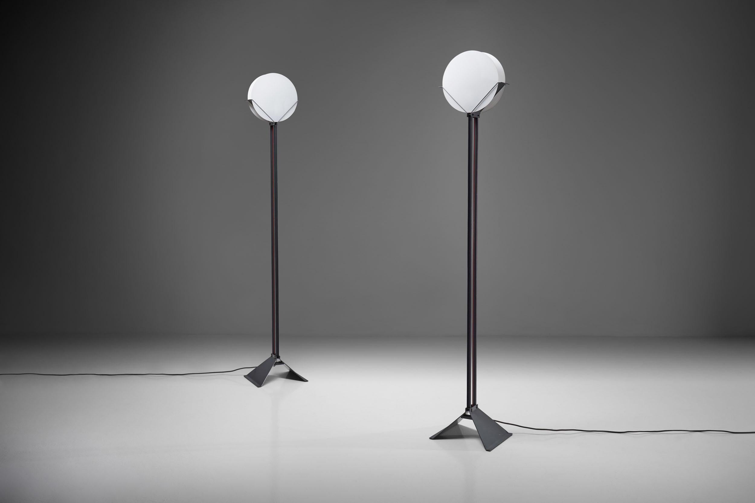 Post-Modern Pair of Limited Edition Menno Dieperink Floor Lamps, Netherlands, 1983 For Sale