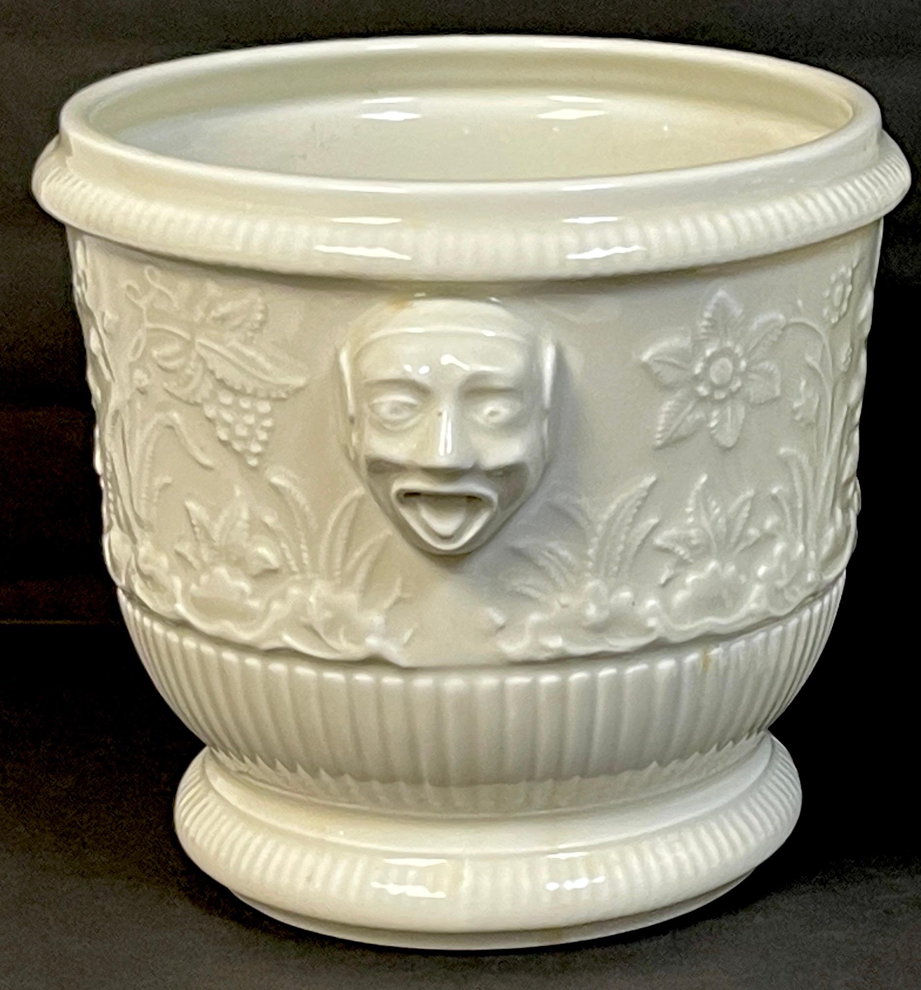 20th Century Pair of Limoges 'St Cloud 1725-40' Blanc de Chine Cachepot/Wine Coolers