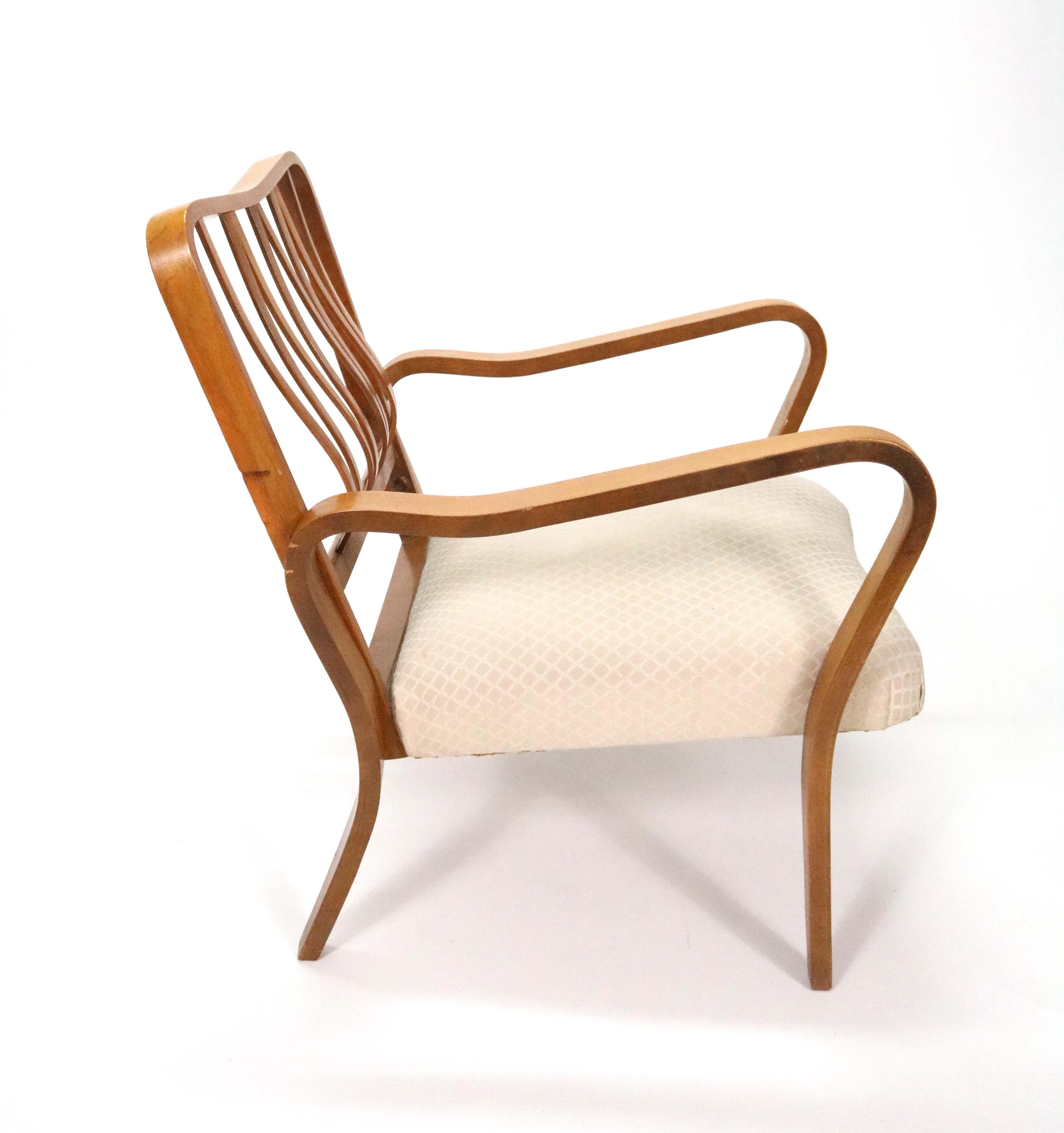 Mid-Century Modern Pair of Linden Arm Chairs by G. A. Jenkins and Eric Lyons for Packet Furniture